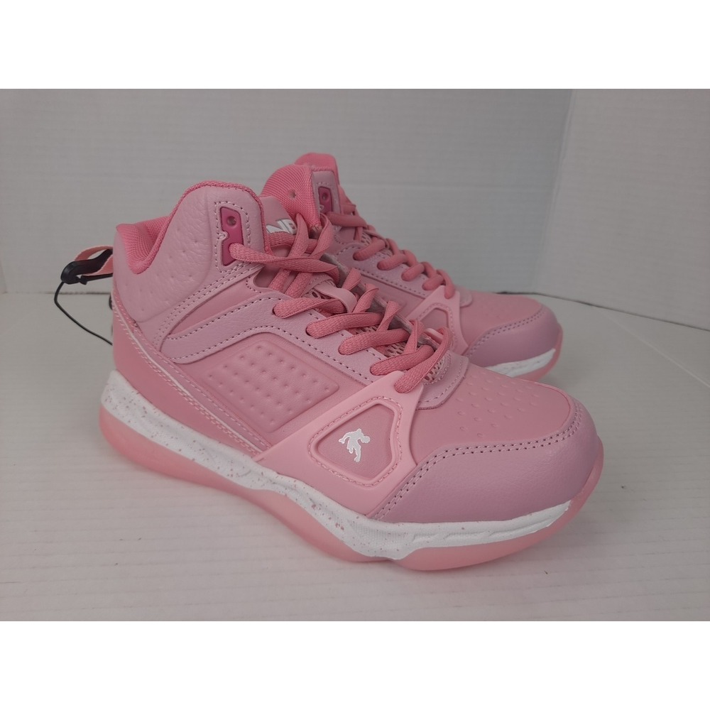 AND1 Pink White Mid Top Athletic Sneakers Comfort Padded Insole Size 2 New